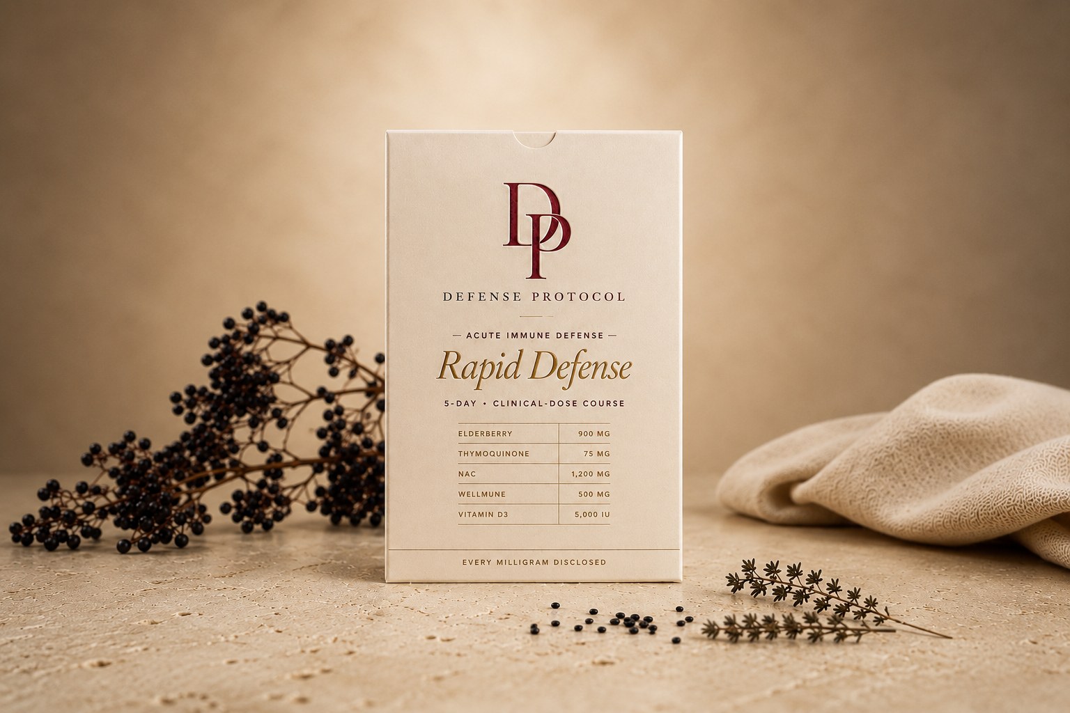 Rapid Defense — acute 5-day immune protocol pack